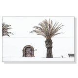 darrahopens Home & Garden > Wall Art 60cmx90cm European Palm Tree White Frame Canvas Wall Art
