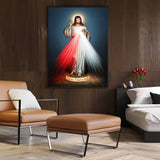 darrahopens Home & Garden > Wall Art 60cmx90cm Jesus Divine Mercy I Trust In You Black Frame Canvas Wall Art