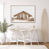 Darrahopens Home & Garden > Wall Art 60cmx90cm Surf Cabin Wood Frame Canvas Wall Art