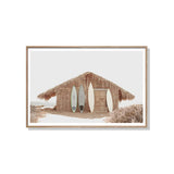 Darrahopens Home & Garden > Wall Art 60cmx90cm Surf Cabin Wood Frame Canvas Wall Art