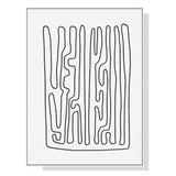Darrahopens Home & Garden > Wall Art 70cmx100cm Black And White Lines White Frame Canvas Wall Art