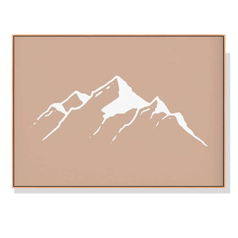 Darrahopens Home & Garden > Wall Art 70cmx100cm Boho Mountain Wood Frame Canvas Wall Art