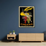 Darrahopens Home & Garden > Wall Art 70cmx100cm Cinzano Black Frame Canvas Wall Art