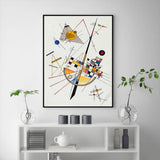 darrahopens Home & Garden > Wall Art 70cmx100cm Delicate Tension By Wassily Kandinsky Black Frame Canvas Wall Art