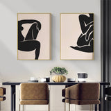 Darrahopens Home & Garden > Wall Art 70cmx100cm Female Figure 2 Sets Gold Frame Canvas Wall Art