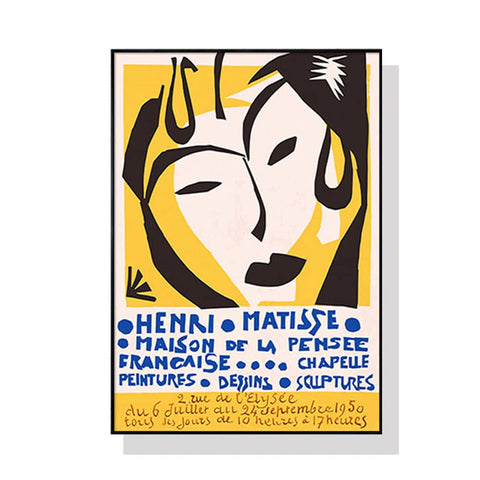 darrahopens Home & Garden > Wall Art 70cmx100cm Henri Matisse Black Frame Canvas Wall Art