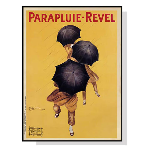 Darrahopens Home & Garden > Wall Art 70cmx100cm Parapluie Revel Black Frame Canvas Wall Art