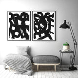 Darrahopens Home & Garden > Wall Art 70cmx100cm Rock N Roll 2 Sets Black Frame Canvas Wall Art