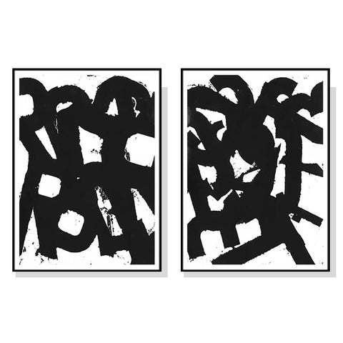 Darrahopens Home & Garden > Wall Art 70cmx100cm Rock N Roll 2 Sets Black Frame Canvas Wall Art