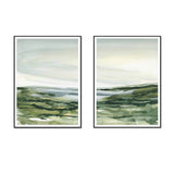 Darrahopens Home & Garden > Wall Art 70cmx100cm Watercolor landscape 2 Sets Black Frame Canvas Wall Art