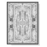 Darrahopens Home & Garden > Wall Art 80cmx120cm Abstract Mountain Black Frame Canvas Wall Art