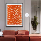 Darrahopens Home & Garden > Wall Art 80cmx120cm Abstract Orange Black Frame Canvas Wall Art