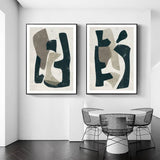 Darrahopens Home & Garden > Wall Art 80cmx120cm Abstract Puzzle 2 Sets Black Frame Canvas Wall Art