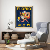 Darrahopens Home & Garden > Wall Art 80cmx120cm Florio S.O.M Black Frame Canvas Wall Art