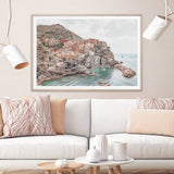 Darrahopens Home & Garden > Wall Art 80cmx120cm Italy Cinque Terre Wood Frame Canvas Wall Art