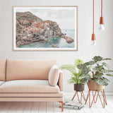 Darrahopens Home & Garden > Wall Art 80cmx120cm Italy Cinque Terre Wood Frame Canvas Wall Art