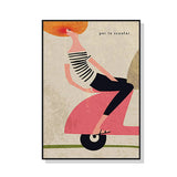 Darrahopens Home & Garden > Wall Art 80cmx120cm Scooter Black Frame Canvas Wall Art