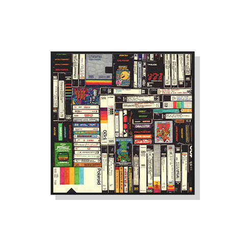 Darrahopens Home & Garden > Wall Art 80cmx80cm Book Black Frame Canvas Wall Art