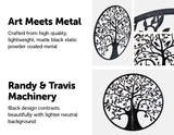 darrahopens Home & Garden > Wall Art Black Tree of Life Wall Art Hanging Metal Iron Sculpture Garden 60cm