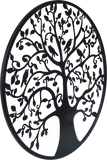 darrahopens Home & Garden > Wall Art Black Tree of Life Wall Art Hanging Metal Iron Sculpture Garden 60cm