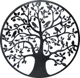 darrahopens Home & Garden > Wall Art Black Tree of Life Wall Art Hanging Metal Iron Sculpture Garden 60cm