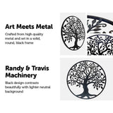 darrahopens Home & Garden > Wall Art Black Tree of Life Wall Art Hanging Metal Iron Sculpture Garden 99cm