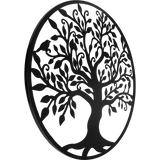 darrahopens Home & Garden > Wall Art Black Tree of Life Wall Art Hanging Metal Iron Sculpture Garden 99cm
