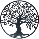 darrahopens Home & Garden > Wall Art Black Tree of Life Wall Art Hanging Metal Iron Sculpture Garden 99cm