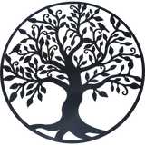darrahopens Home & Garden > Wall Art Black Tree of Life Wall Art Hanging Metal Iron Sculpture Garden 99cm