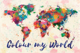Darrahopens Home & Garden > Wall Art Colour My World - Map