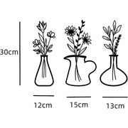 Darrahopens Home & Garden > Wall Art Metal Iron Flower Vase Wall Art Decoration