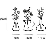 Darrahopens Home & Garden > Wall Art Metal Iron Flower Vase Wall Art Decoration