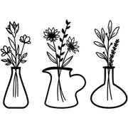 Darrahopens Home & Garden > Wall Art Metal Iron Flower Vase Wall Art Decoration