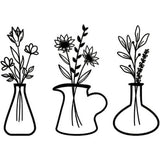 Darrahopens Home & Garden > Wall Art Metal Iron Flower Vase Wall Art Decoration