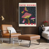 darrahopens Home & Garden > Wall Art Mushroom By Yayoi Kusama Black Frame Canvas 50cmx70cm