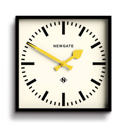 Darrahopens Home & Garden > Wall Art Newgate Number Five Wall Clock Black Yellow Hands