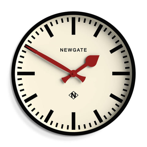 Darrahopens Home & Garden > Wall Art Newgate Universal Wall Clock Railway Dial Black