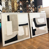 Darrahopens Home & Garden > Wall Art Wall Art Original Abstract Painting on Framed Canvas 1000mmx1000mm Set of 2 Abstract Nature