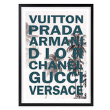Darrahopens Home & Garden > Wall Art Wall Art's Fashion Names Bold On Palm Trees Large 105cm x 81cm Framed A1 Art Print