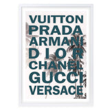 Darrahopens Home & Garden > Wall Art Wall Art's Fashion Names Bold On Palm Trees Large 105cm x 81cm Framed A1 Art Print