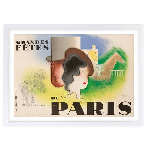 Darrahopens Home & Garden > Wall Art Wall Art's Grandes Fetes Paris Large 105cm x 81cm Framed A1 Art Print