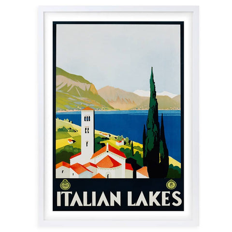 Darrahopens Home & Garden > Wall Art Wall Art's Italian Lakes Large 105cm x 81cm Framed A1 Art Print