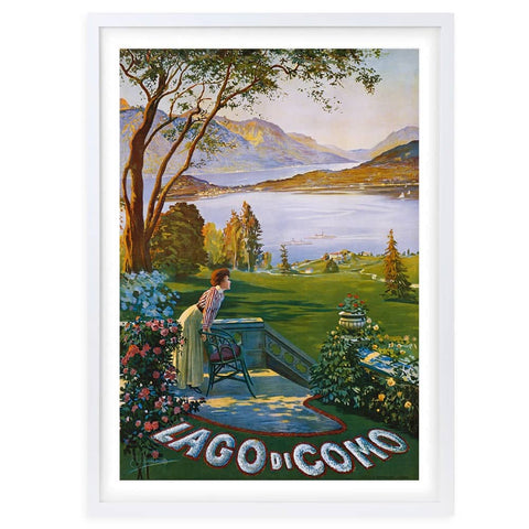 Darrahopens Home & Garden > Wall Art Wall Art's Lago Di Como Large 105cm x 81cm Framed A1 Art Print