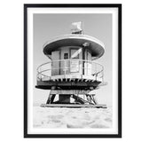 Darrahopens Home & Garden > Wall Art Wall Art's Miami Beach Hut Large 105cm x 81cm Framed A1 Art Print
