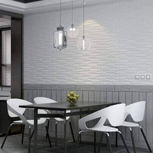darrahopens Home & Garden > Wallpaper 10PCS 3D Foam White Slope Self Adhesive Home Wallpaper Panels 70 x 77cm