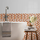 darrahopens Home & Garden > Wallpaper Imitation 3D Epoxy Tile Tic Tac Stickers Orange