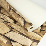 darrahopens Home & Garden > Wallpaper Rustic Rock Brick Wallpaper Self-Adhesive Self Peel and Stick