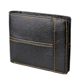Darrahopens Men's Fashion > Accessories Men's Genuine Leather Bilfold Wallet RFID Blocking Card Holder Zipper Coin Purse