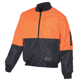 Darrahopens Men's Fashion > Coats & Jackets HUSKI 3M Flyer Fully Waterproof Bomber Jacket Hi Vis Work Quilted Lining - Orange - S (92)