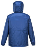 Darrahopens Men's Fashion > Coats & Jackets HUSKI STRATUS RAIN JACKET Waterproof Workwear Concealed Hood Windproof Packable - Cobalt - S